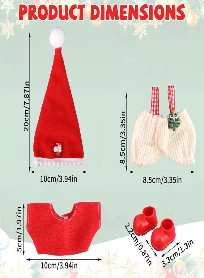 Sinbana Doll Christmas Outfit Set, Cloth and Adorable Doll Christmas Clothes for 15-17cm/5.91-6.69in Toy Decoration Display & Collection (Santa Claus) - Image 2